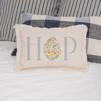HOP Floral Easter Egg Throw Pillow