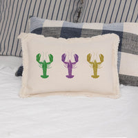 Mardi Gras Crawfish Throw Pillow