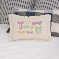 Mardi Gras Bows Throw Pillow