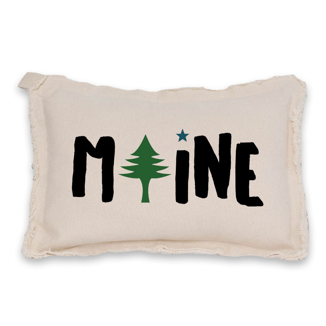 Maine Tree Icon Lumbar Pillow