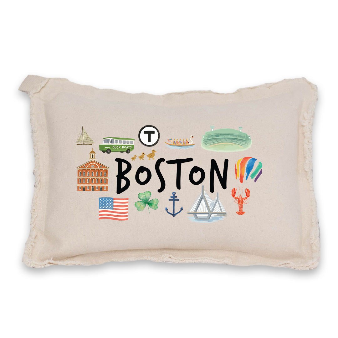 Boston Icons Rectangle Pillow