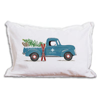 Ski Patrol Truck Lumbar Pillow