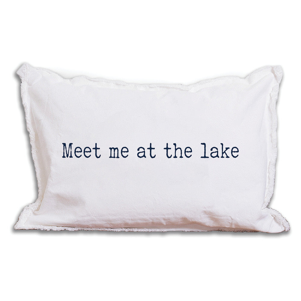Meet Me at the Lake Lumbar Pillow