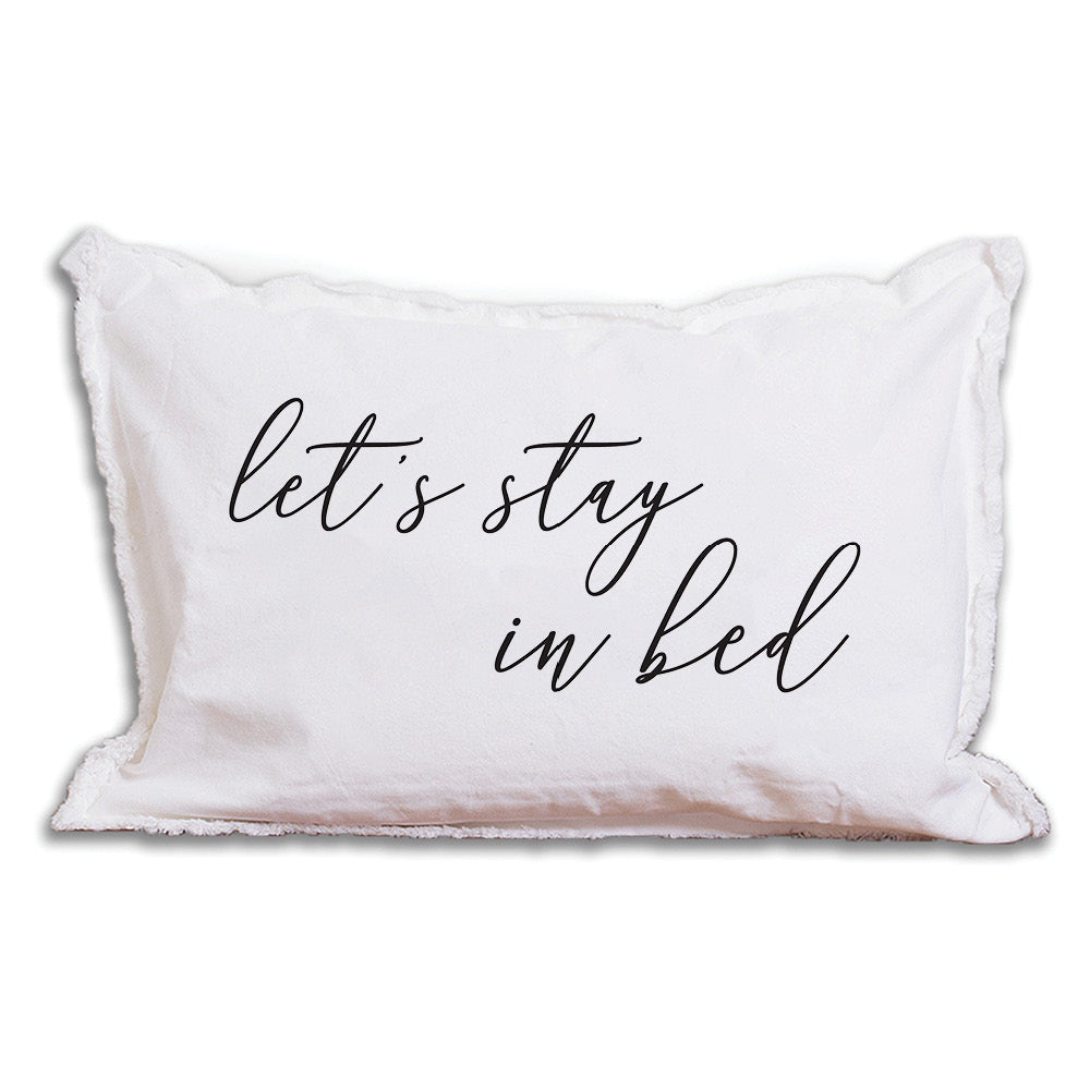 Let's Stay In Bed Lumbar Pillow