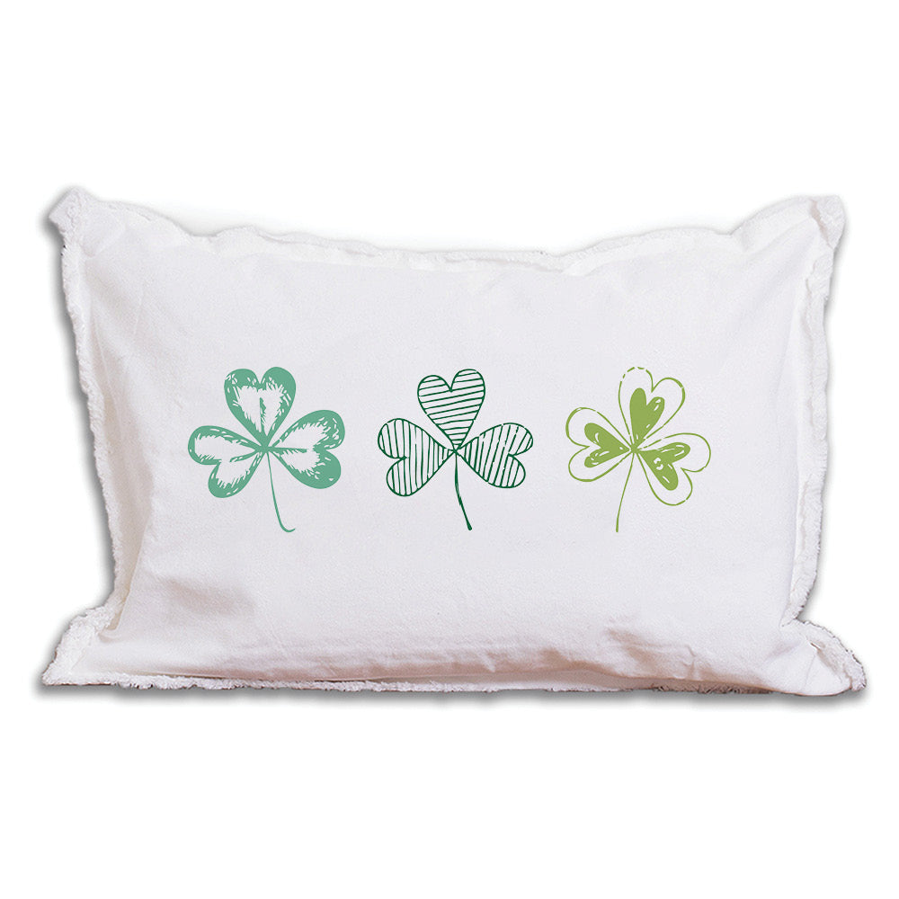 Repeating Shamrocks Lumbar Pillow