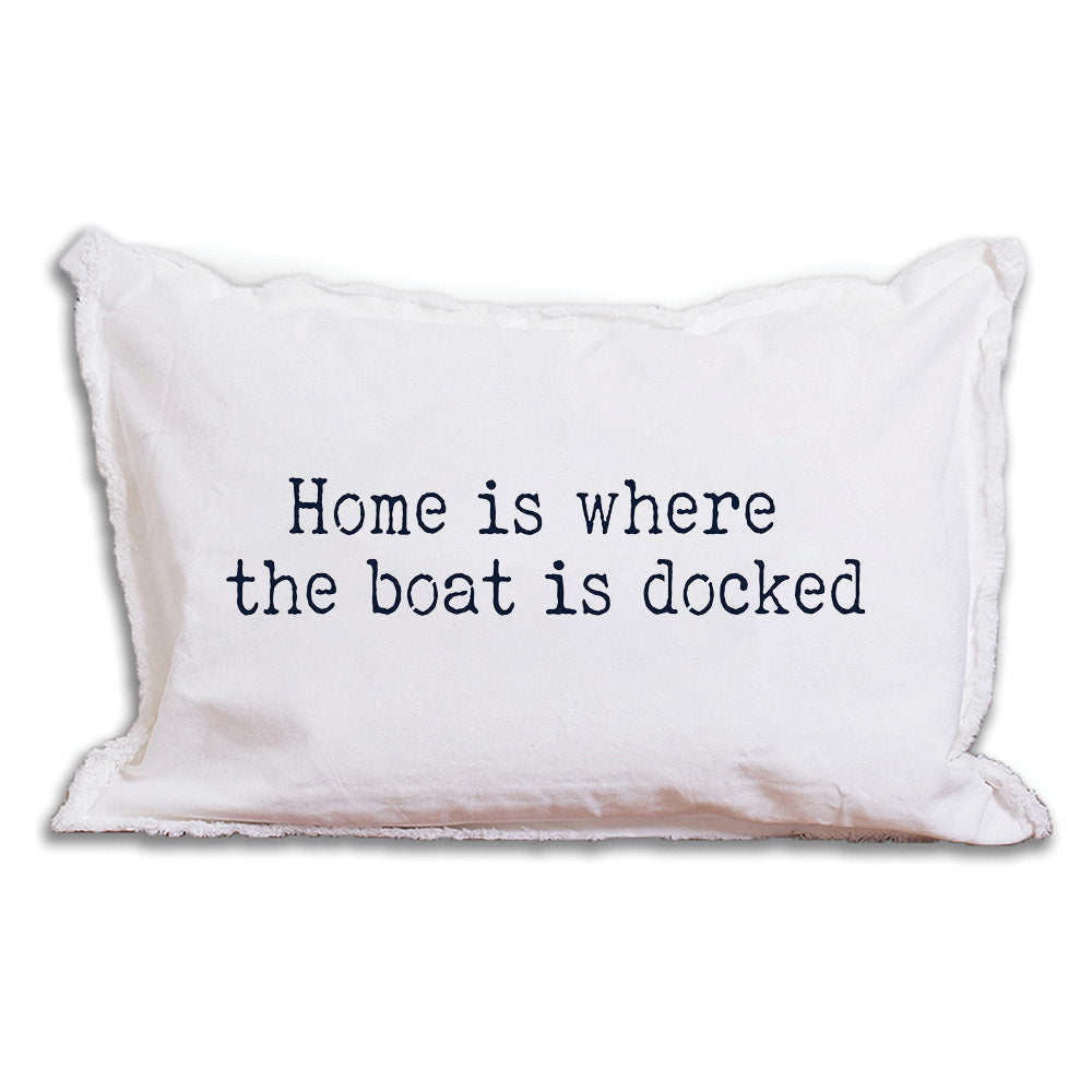 Home is Where The Boat is Docked Lumbar Pillow