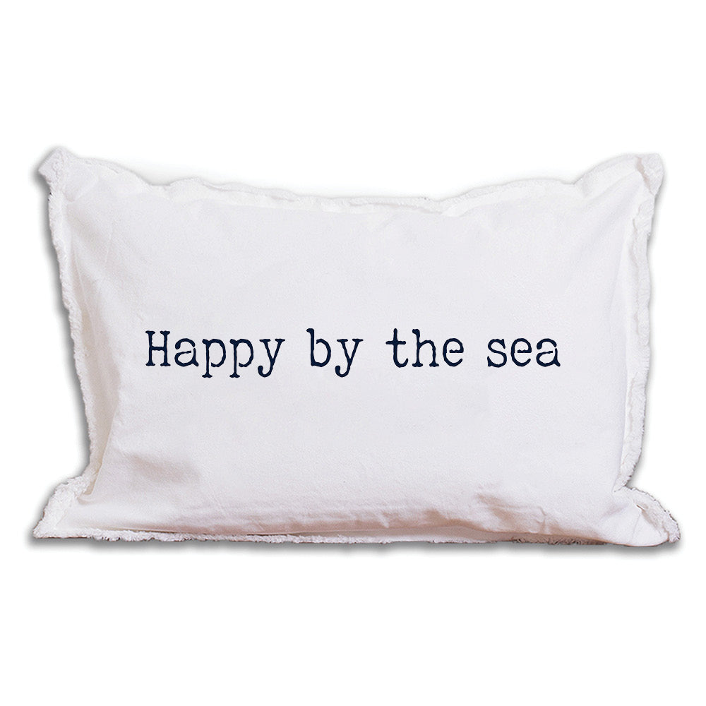 Happy By The Sea Lumbar Pillow