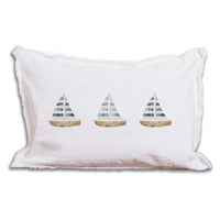 Watercolor Sailboat Lumbar Pillow