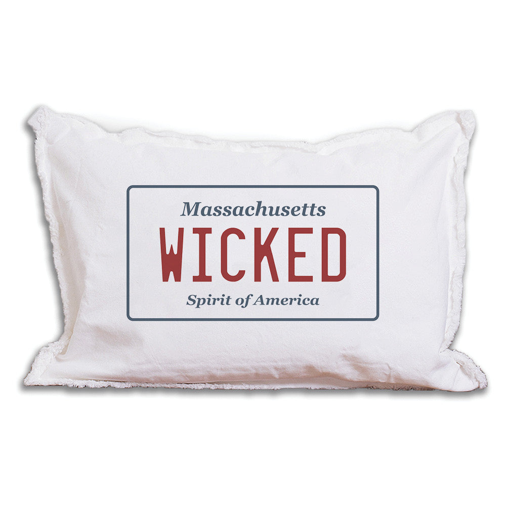 Wicked License Plate Lumbar Pillow