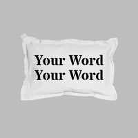 Your Word Two Lines Times Personalized Lumbar Pillow