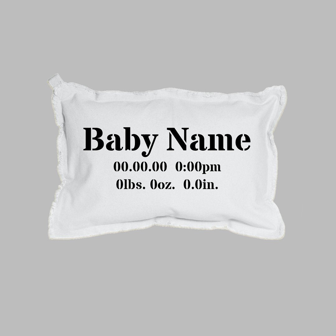 Birth Announcement Personalized Lumbar Pillow
