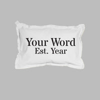 Word + Year Personalized Lumbar Pillow