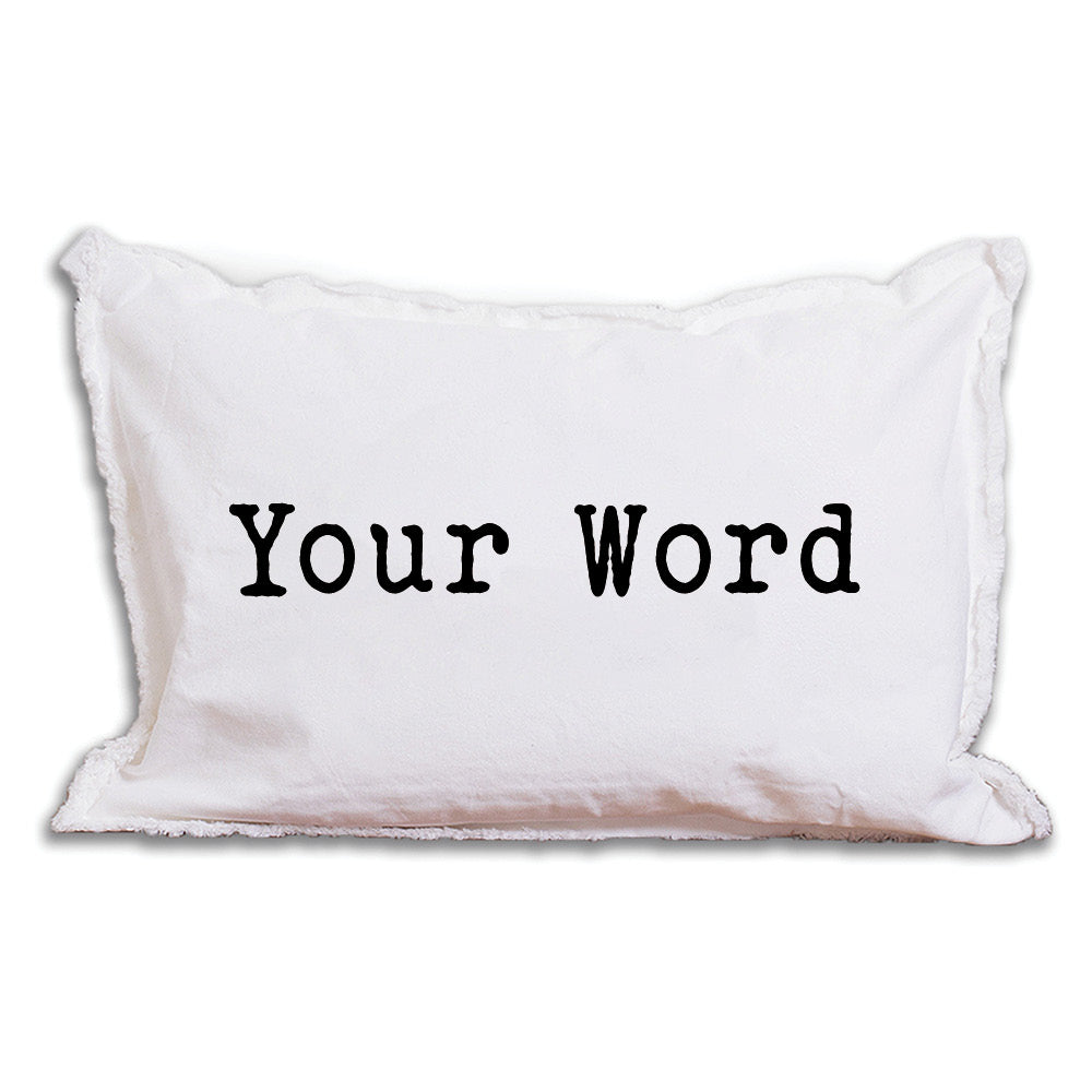 Your Word Typewriter Personalized Lumbar Pillow
