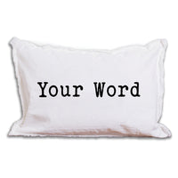 Your Word Typewriter Personalized Lumbar Pillow