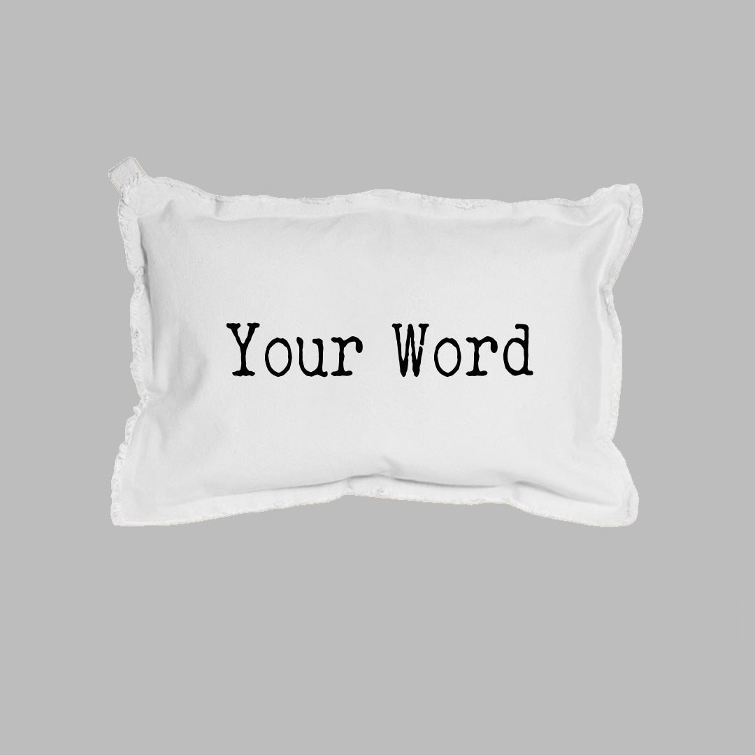 Your Word Typewriter Personalized Lumbar Pillow