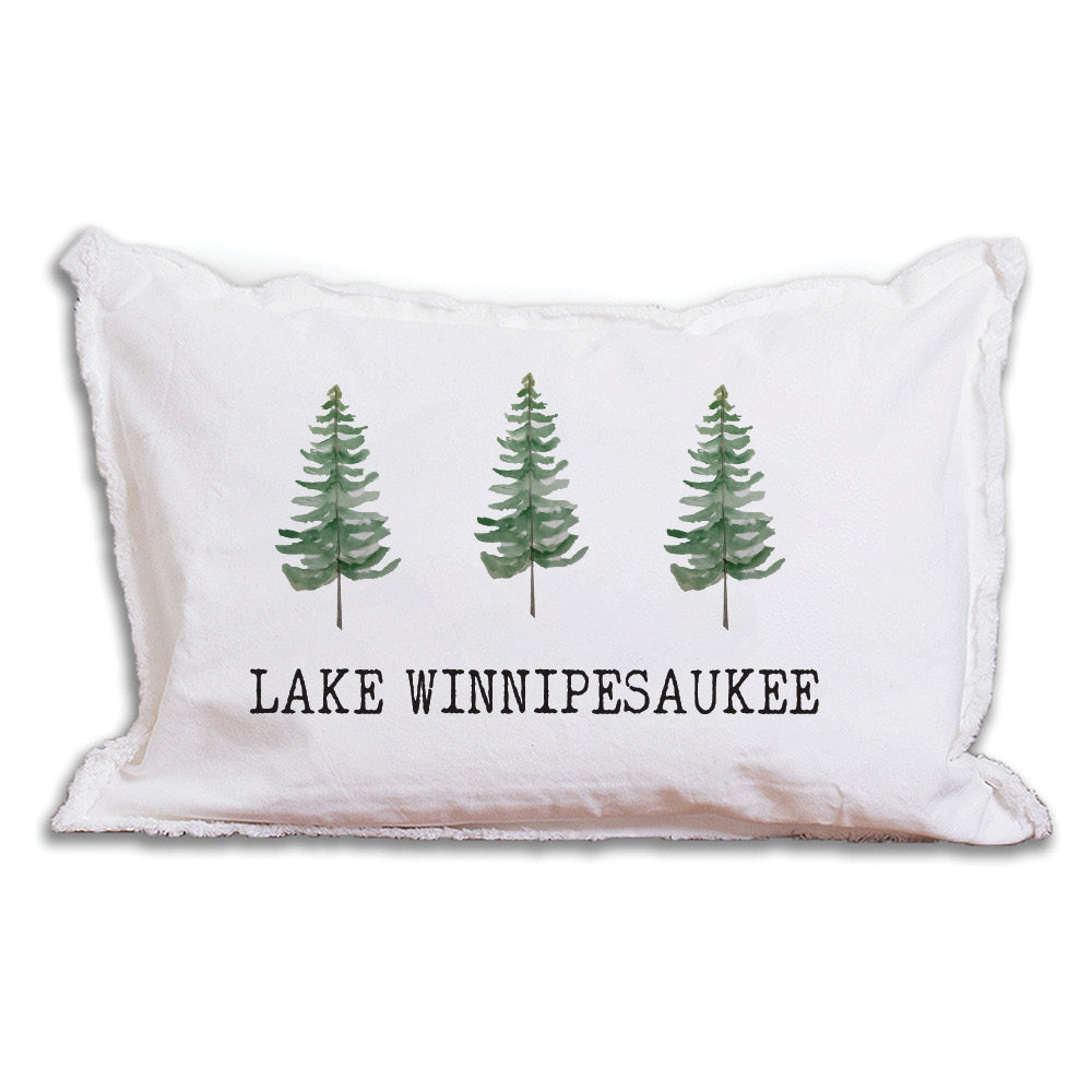 3 Evergreen Trees Personalized Lumbar Pillow