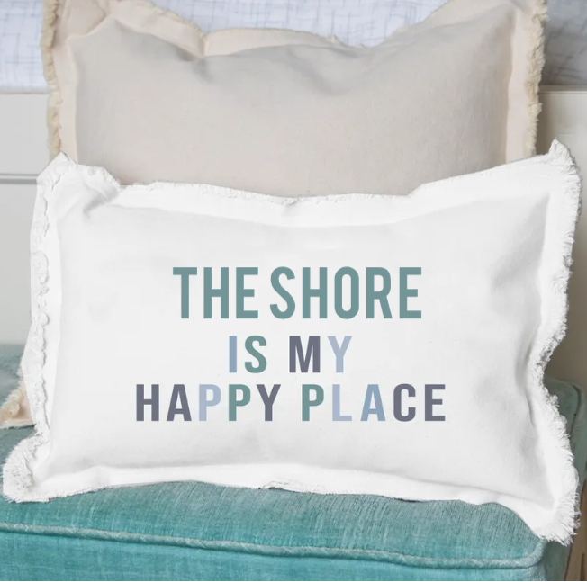 Happy Place Personalized Lumbar Pillow