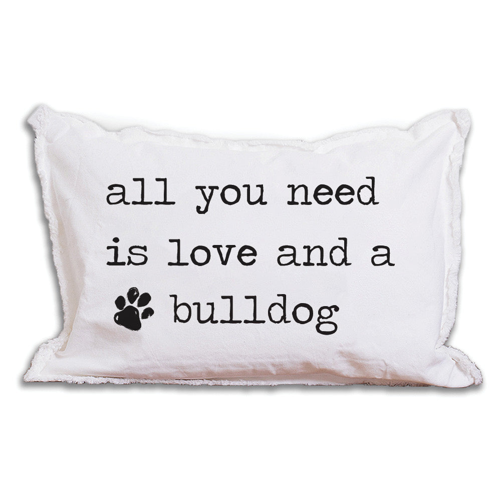 Personalized Love and a Dog Lumbar Pillow