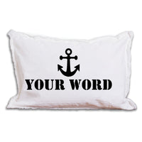 Personalized Anchor One Line Text Lumbar Pillow