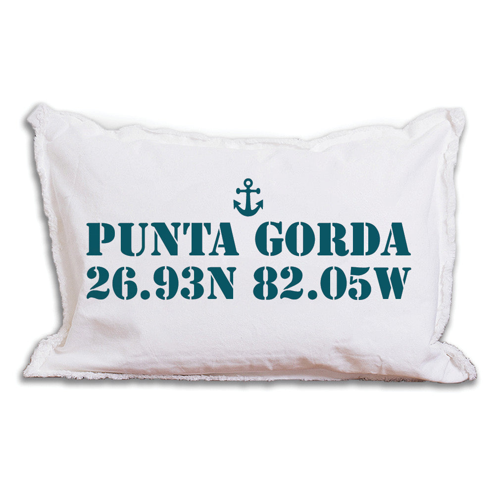 Anchor Two Line Text Personalized Lumbar Pillow