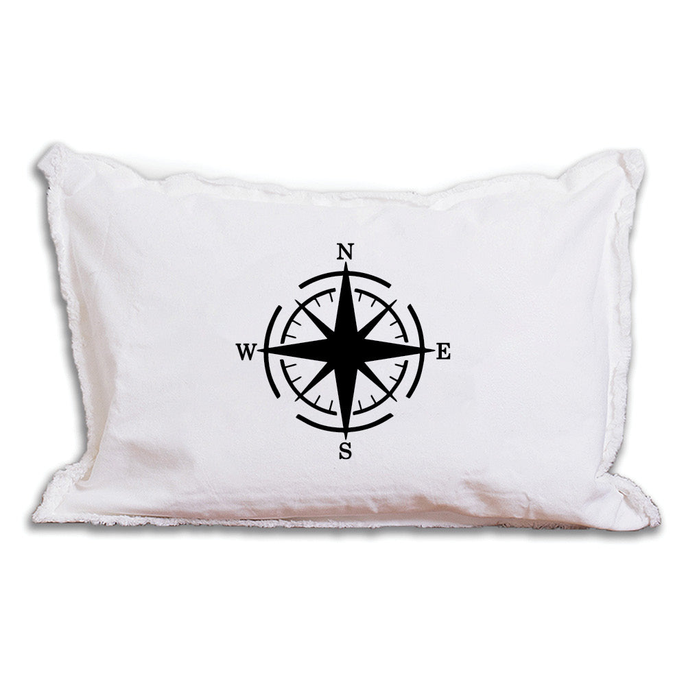 Compass Personalized Lumbar Pillow
