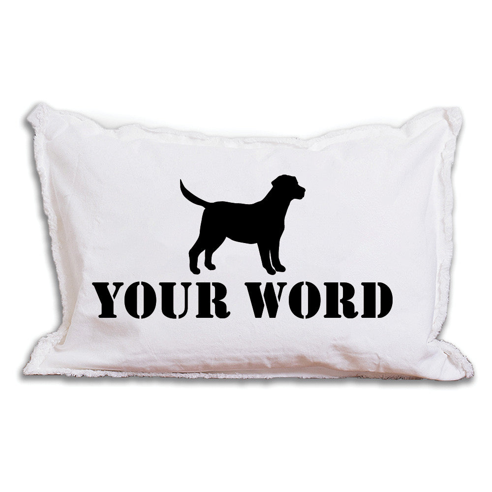Personalized Dog One Line Text Lumbar Pillow