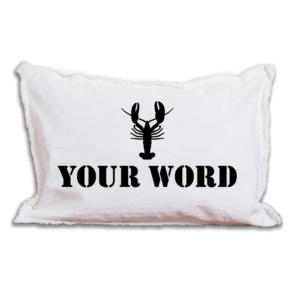 Personalized Lobster One Line Text Lumbar Pillow