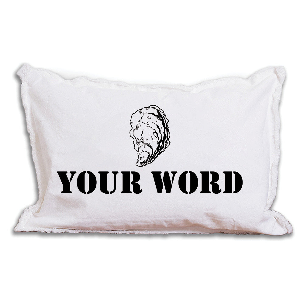 Personalized Oyster One Line Text Lumbar Pillow