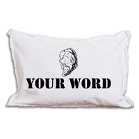 Personalized Oyster One Line Text Lumbar Pillow