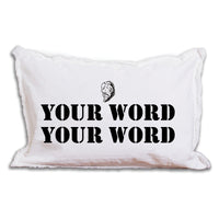 Personalized Oyster Two Line Text Lumbar Pillow