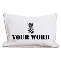 Personalized Pineapple One Line Text Lumbar Pillow