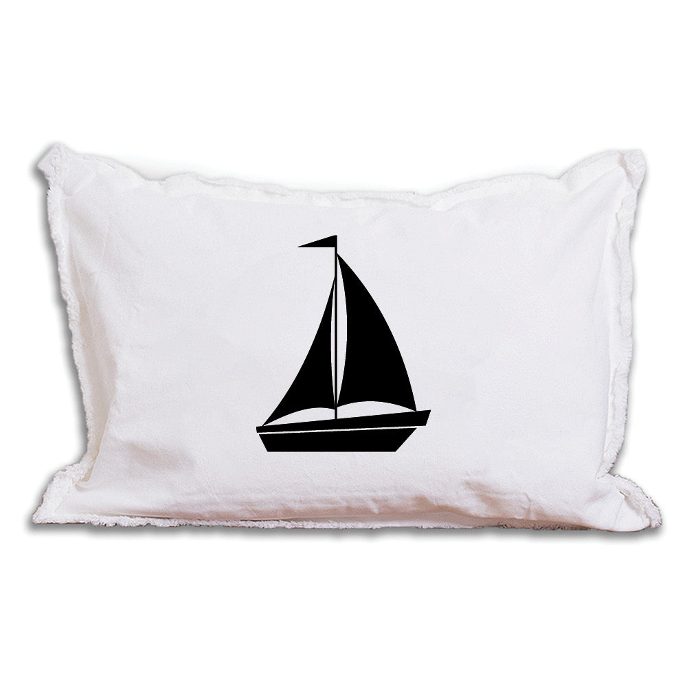 Personalized Sailboat Lumbar Pillow