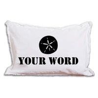 Personalized Sand Dollar One Line Text Lumbar Pillow