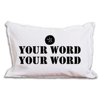 Personalized Sand Dollar Two Line Text Lumbar Pillow