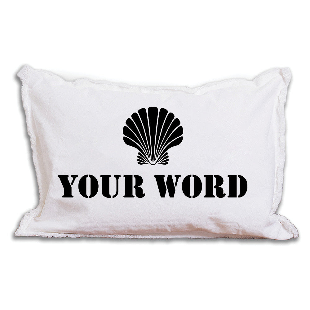 Personalized Shell One Line Text Lumbar Pillow