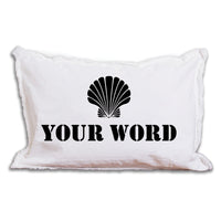Personalized Shell One Line Text Lumbar Pillow