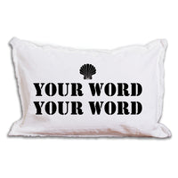 Personalized Shell Two Line Text Lumbar Pillow