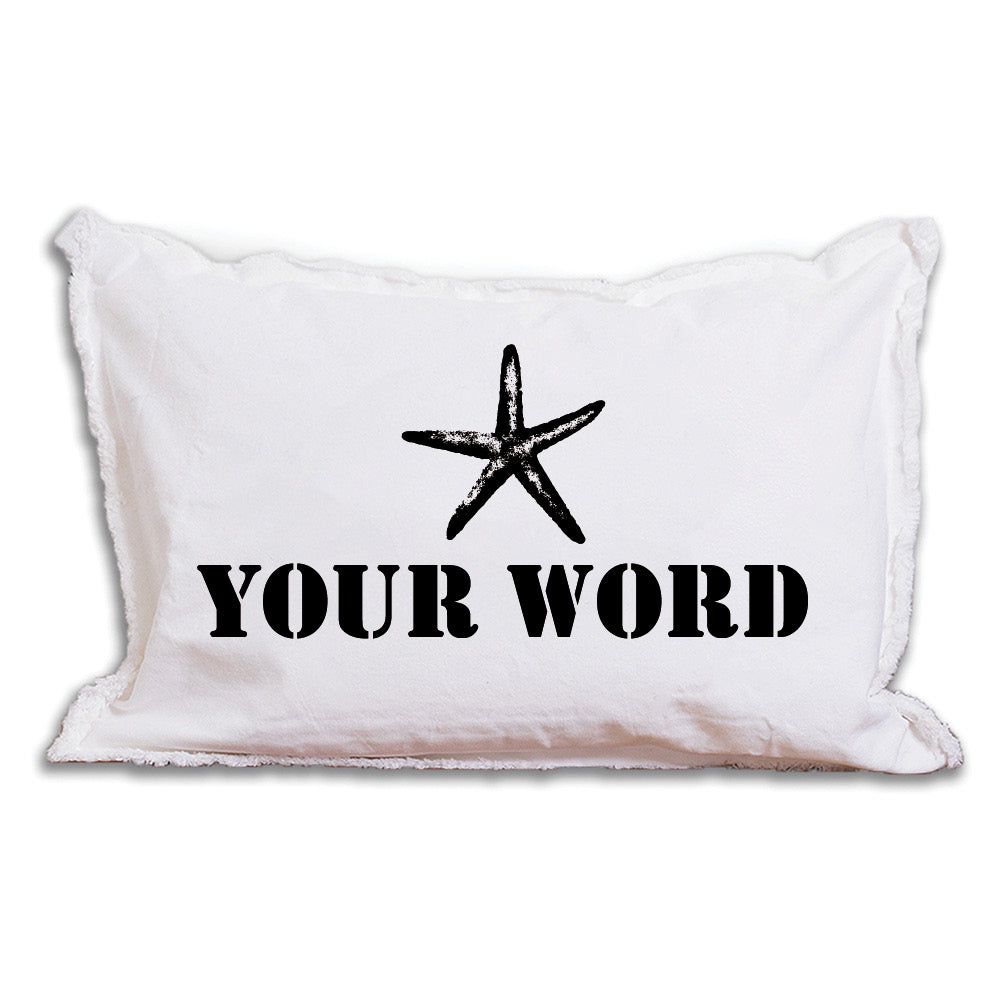 Personalized Starfish One Line Text Lumbar Pillow