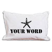 Personalized Starfish One Line Text Lumbar Pillow