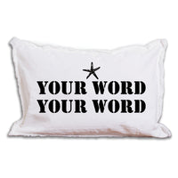 Personalized Starfish Two Line Text Lumbar Pillow