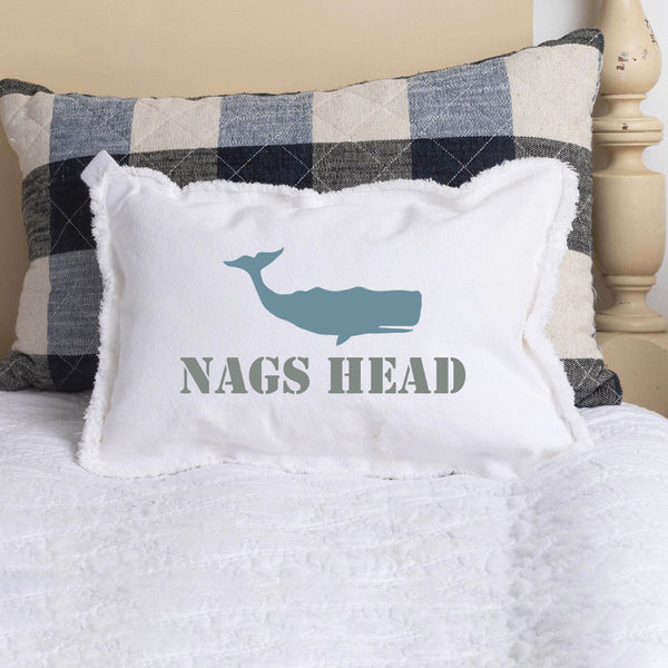 Personalized Whale One Line Text Lumbar Pillow