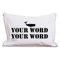 Personalized Whale Two Line Text Lumbar Pillow