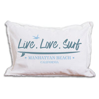 Live. Love. Surf. Lumbar Pillow
