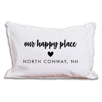Our Happy Place Personalized Lumbar Pillow