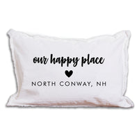 Personalized Our Happy Place Lumbar Pillow