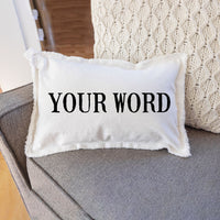 Your Word Personalized Lumbar Pillow