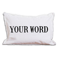 Your Word Personalized Lumbar Pillow