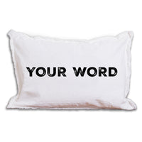 Your Word Personalized Bold Text Lumbar Pillow