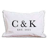 Initials EST Personalized Rectangle Pillow