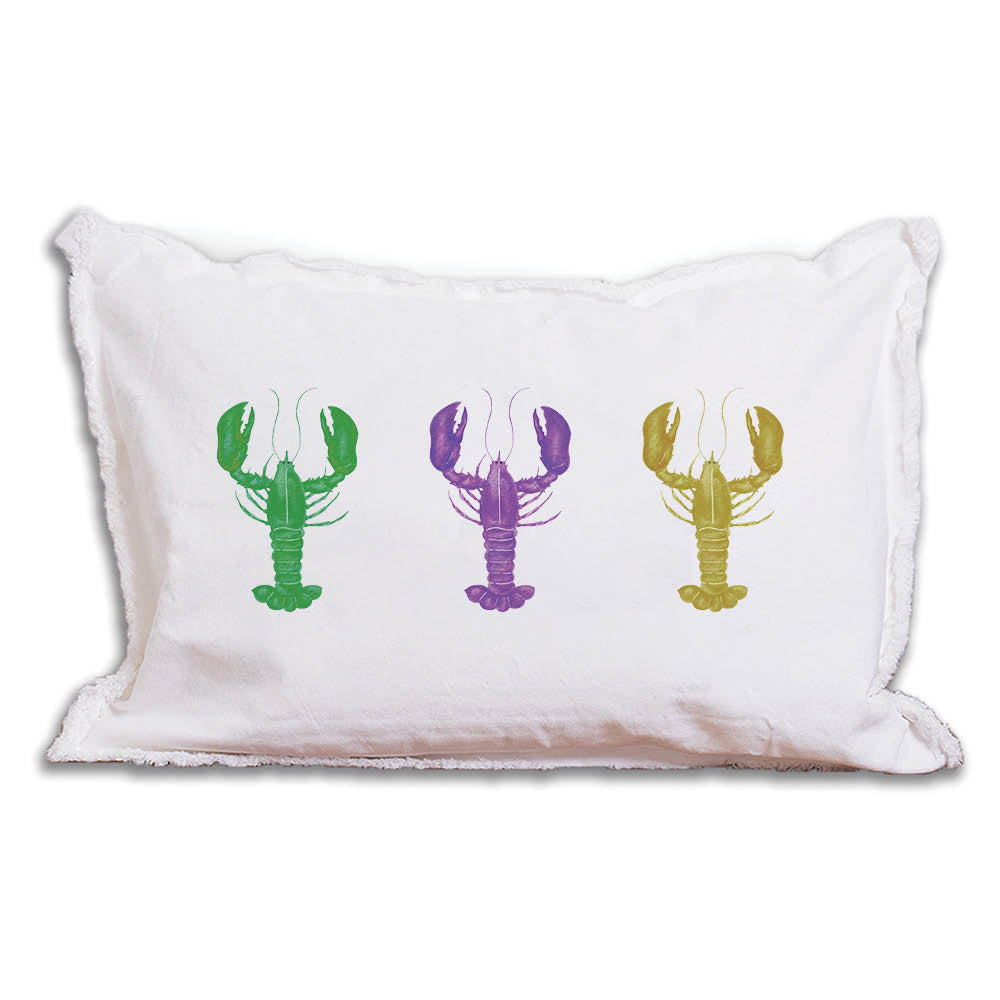 Mardi Gras Crawfish Throw Pillow
